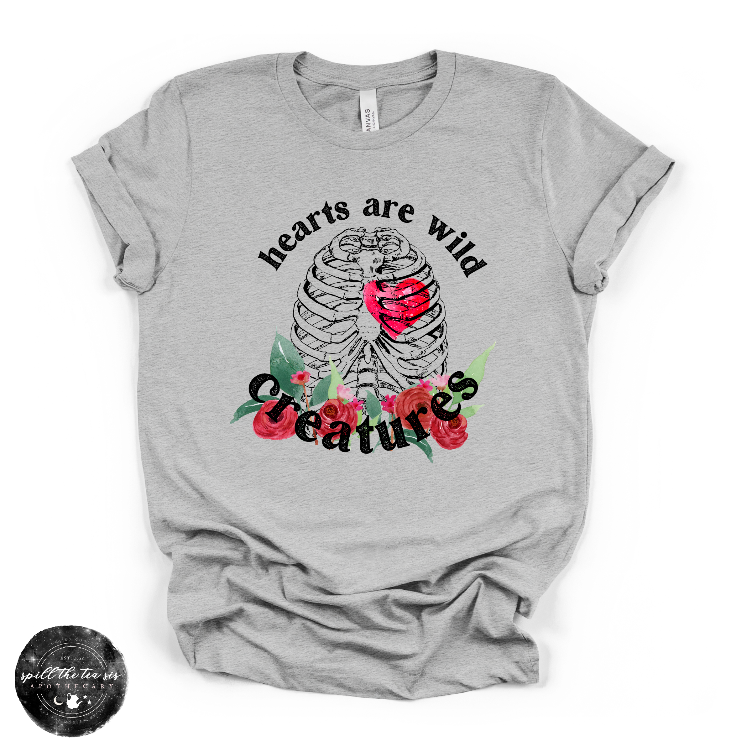 Hearts Are Wild Creatures Tee | Inspirational Graphic T-Shirt