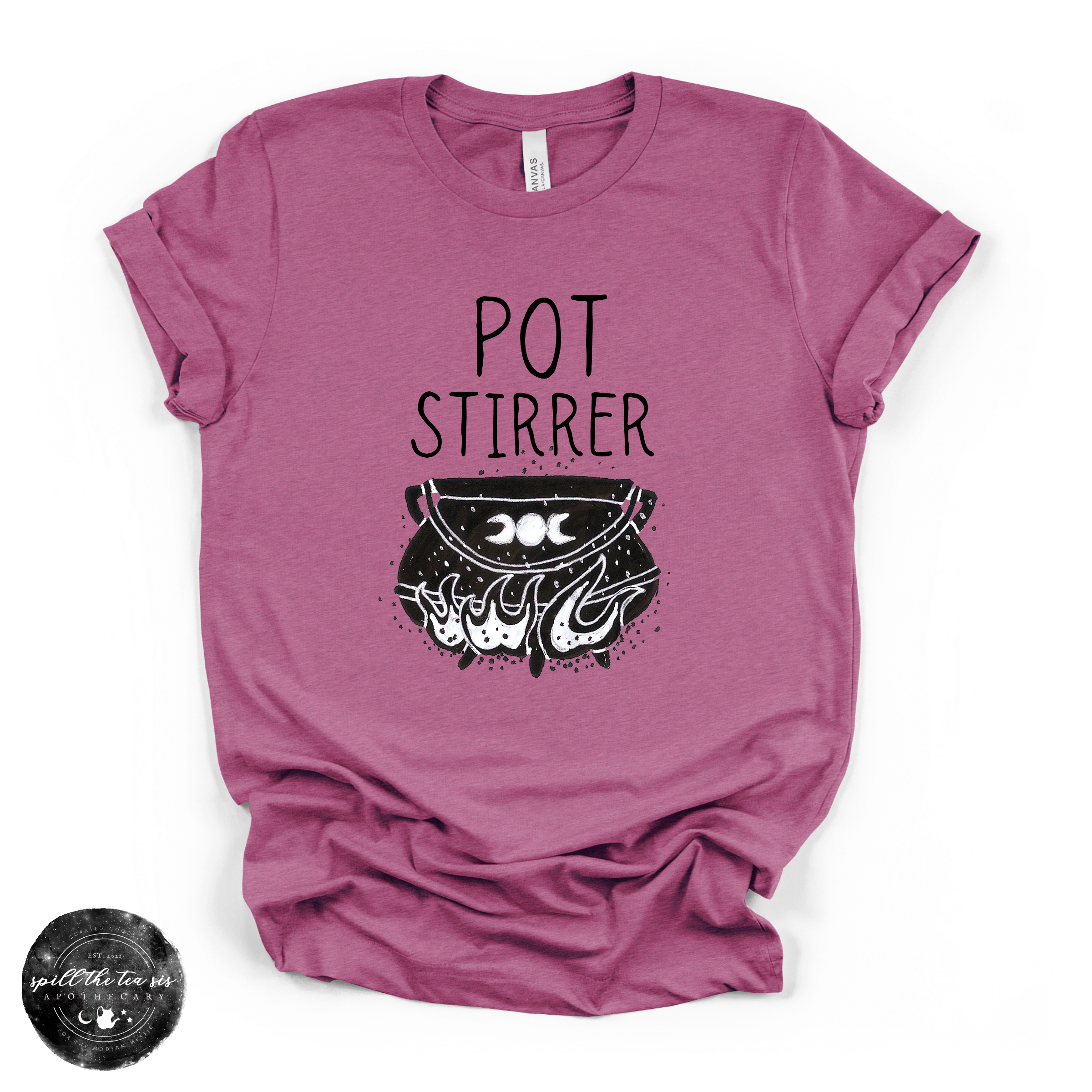Pot Stirrer Tee (BLACK DESIGN) | Funny Witchy Graphic T-Shirt