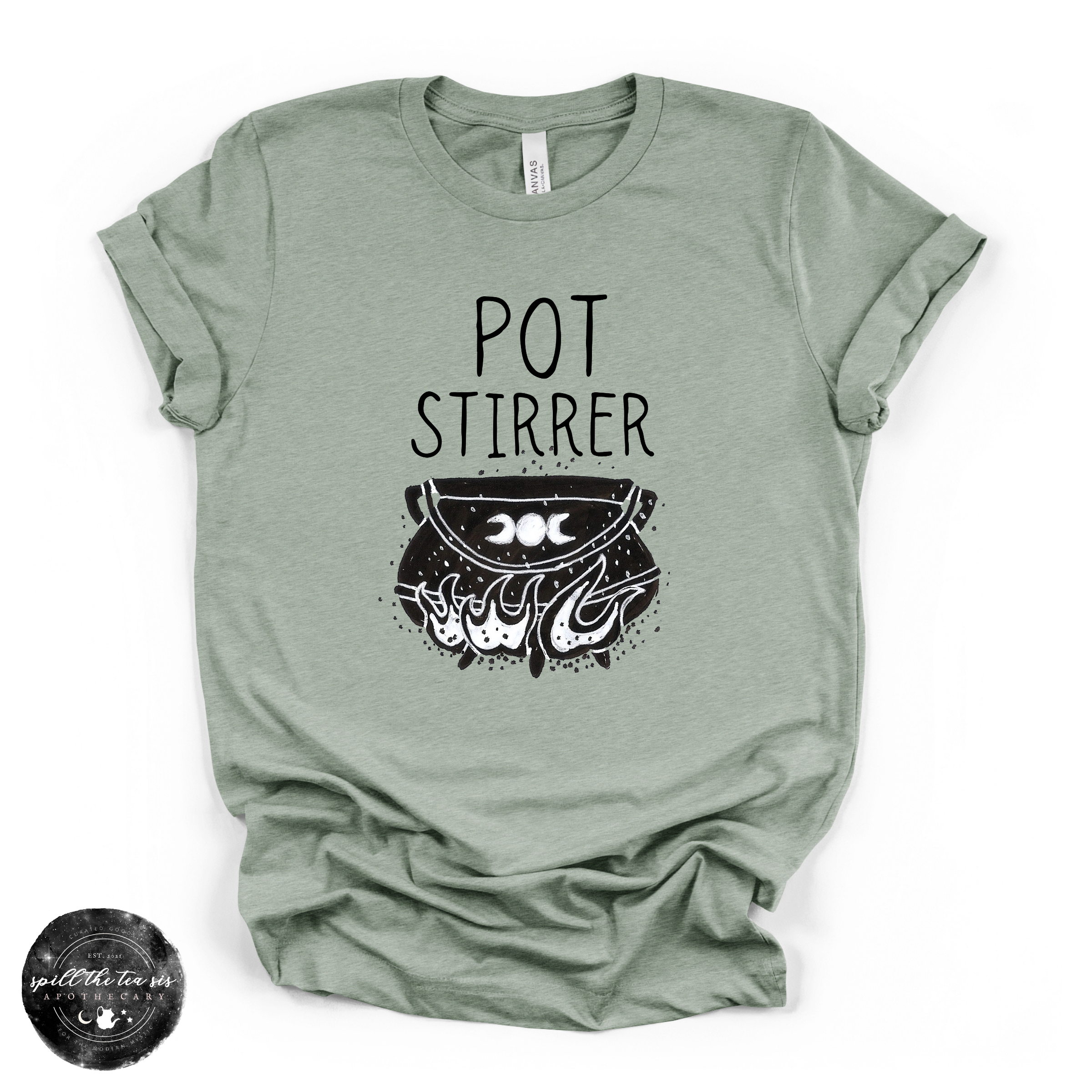 Pot Stirrer Tee (BLACK DESIGN) | Funny Witchy Graphic T-Shirt