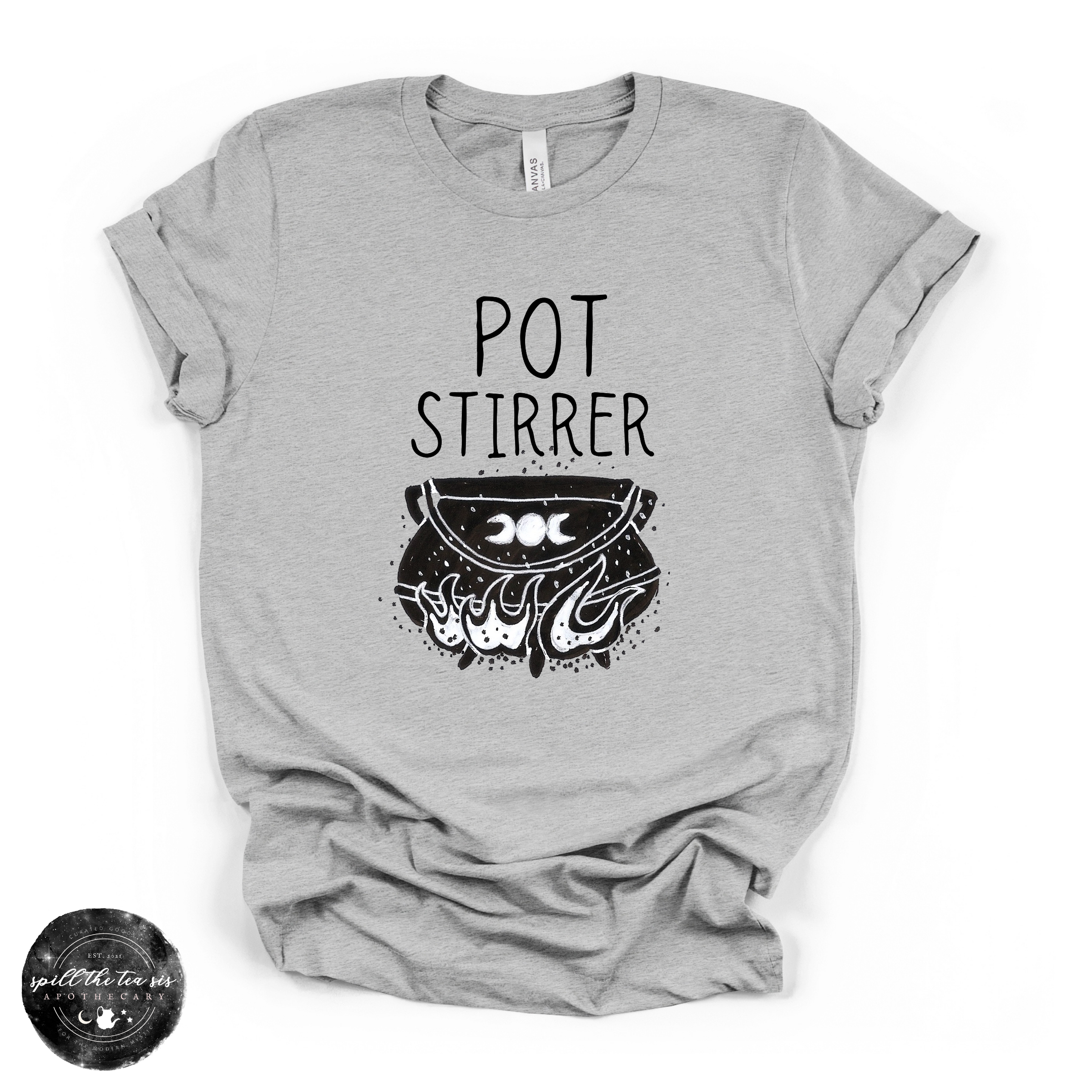 Pot Stirrer Tee (BLACK DESIGN) | Funny Witchy Graphic T-Shirt